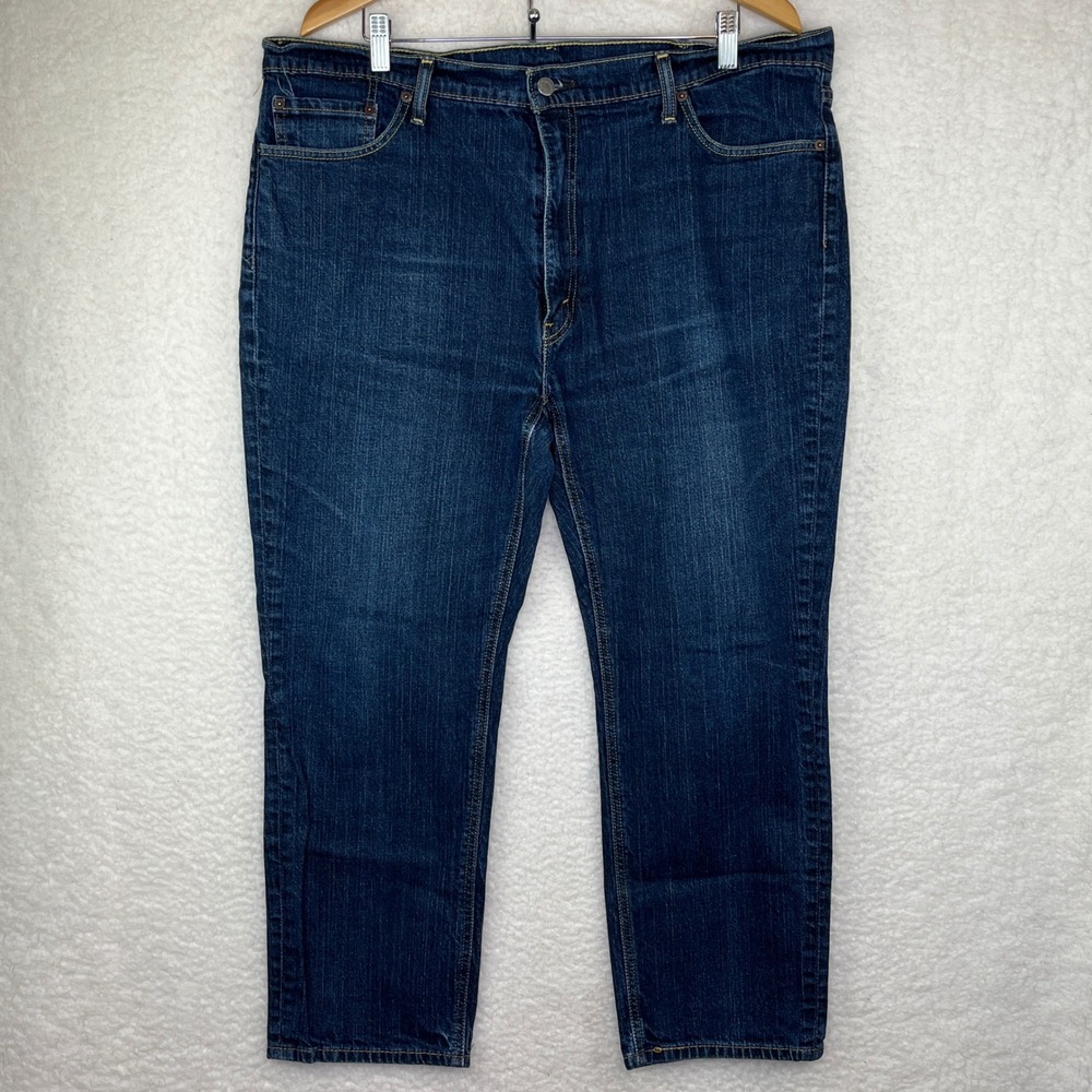 Levis 541 Athletic Taper Jeans Mens 42x30 Dark Wash Blue Denim Pants 18181-0229